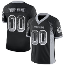 Загрузить изображение в средство просмотра галереи, Custom Black Gray-White Drift Fashion Football Jersey