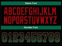 Load image into Gallery viewer, Custom Black Kelly Green-Red Drift Fashion Football Jersey