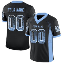 Charger l'image dans la galerie, Custom Black Light Blue-White Drift Fashion Football Jersey