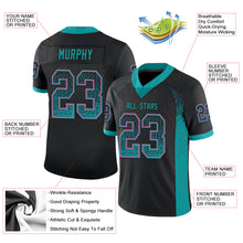 Загрузить изображение в средство просмотра галереи, Custom Black Teal-Pink Drift Fashion Football Jersey