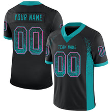 Загрузить изображение в средство просмотра галереи, Custom Black Teal-Pink Drift Fashion Football Jersey