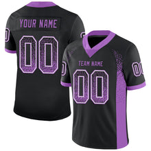 Загрузить изображение в средство просмотра галереи, Custom Black Medium Purple-White Drift Fashion Football Jersey