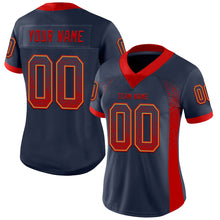Load image into Gallery viewer, Custom Navy Red-Old Gold Drift Fashion Football Jersey
