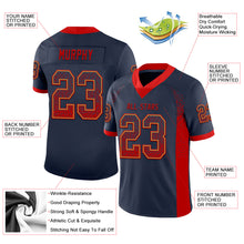 Load image into Gallery viewer, Custom Navy Red-Old Gold Drift Fashion Football Jersey