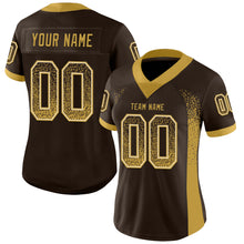 Загрузить изображение в средство просмотра галереи, Custom Brown Old Gold-Cream Drift Fashion Football Jersey