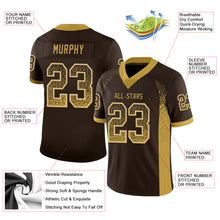 Загрузить изображение в средство просмотра галереи, Custom Brown Old Gold-Cream Drift Fashion Football Jersey