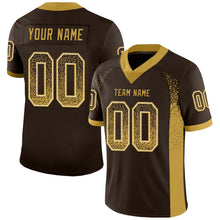 Загрузить изображение в средство просмотра галереи, Custom Brown Old Gold-Cream Drift Fashion Football Jersey