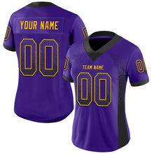 Загрузить изображение в средство просмотра галереи, Custom Purple Black-Gold Drift Fashion Football Jersey