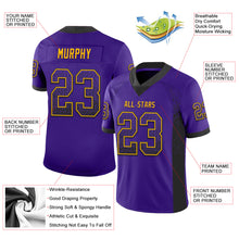 Загрузить изображение в средство просмотра галереи, Custom Purple Black-Gold Drift Fashion Football Jersey