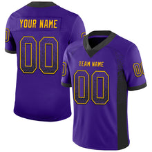 Загрузить изображение в средство просмотра галереи, Custom Purple Black-Gold Drift Fashion Football Jersey