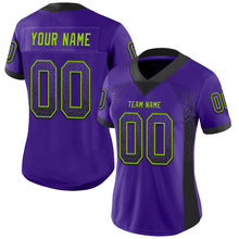 Загрузить изображение в средство просмотра галереи, Custom Purple Black-Neon Green Drift Fashion Football Jersey