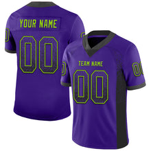Загрузить изображение в средство просмотра галереи, Custom Purple Black-Neon Green Drift Fashion Football Jersey