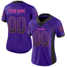 Загрузить изображение в средство просмотра галереи, Custom Purple Black-Pink Drift Fashion Football Jersey