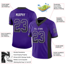 Загрузить изображение в средство просмотра галереи, Custom Purple Black-White Drift Fashion Football Jersey