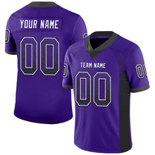 Загрузить изображение в средство просмотра галереи, Custom Purple Black-White Drift Fashion Football Jersey