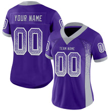 Загрузить изображение в средство просмотра галереи, Custom Purple Gray-White Drift Fashion Football Jersey