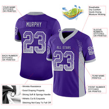 Загрузить изображение в средство просмотра галереи, Custom Purple Gray-White Drift Fashion Football Jersey