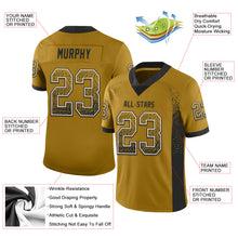 Load image into Gallery viewer, Custom Old Gold Black-White Drift Fashion Football Jersey