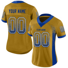 Загрузить изображение в средство просмотра галереи, Custom Old Gold Royal-White Drift Fashion Football Jersey