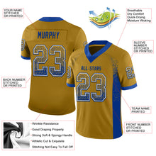 Загрузить изображение в средство просмотра галереи, Custom Old Gold Royal-White Drift Fashion Football Jersey