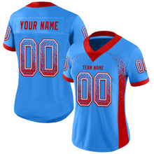 Загрузить изображение в средство просмотра галереи, Custom Powder Blue Red-White Drift Fashion Football Jersey