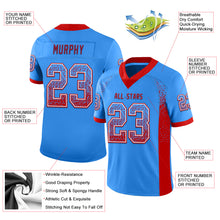Загрузить изображение в средство просмотра галереи, Custom Powder Blue Red-White Drift Fashion Football Jersey