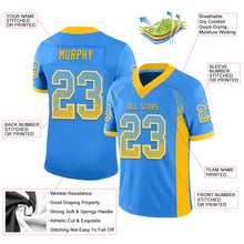 Charger l'image dans la galerie, Custom Powder Blue Gold-White Drift Fashion Football Jersey