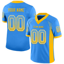 Charger l'image dans la galerie, Custom Powder Blue Gold-White Drift Fashion Football Jersey