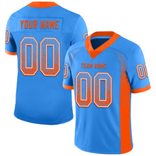 Load image into Gallery viewer, Custom Powder Blue Orange-White Drift Fashion Football Jersey