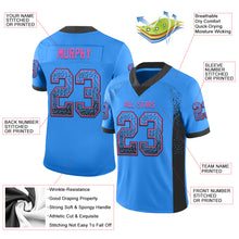 Charger l'image dans la galerie, Custom Powder Blue Black-Pink Drift Fashion Football Jersey