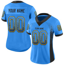 Charger l'image dans la galerie, Custom Powder Blue Black-Gold Drift Fashion Football Jersey
