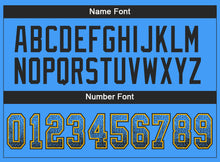 Charger l'image dans la galerie, Custom Powder Blue Black-Gold Drift Fashion Football Jersey
