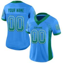 Загрузить изображение в средство просмотра галереи, Custom Powder Blue Kelly Green-White Drift Fashion Football Jersey