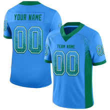 Загрузить изображение в средство просмотра галереи, Custom Powder Blue Kelly Green-White Drift Fashion Football Jersey
