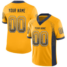 Load image into Gallery viewer, Custom Gold Navy-White Drift Fashion Football Jersey