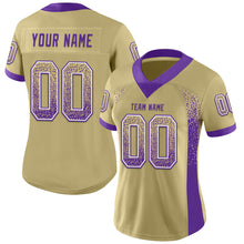 Загрузить изображение в средство просмотра галереи, Custom Vegas Gold Purple-White Drift Fashion Football Jersey