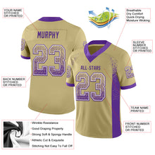 Загрузить изображение в средство просмотра галереи, Custom Vegas Gold Purple-White Drift Fashion Football Jersey
