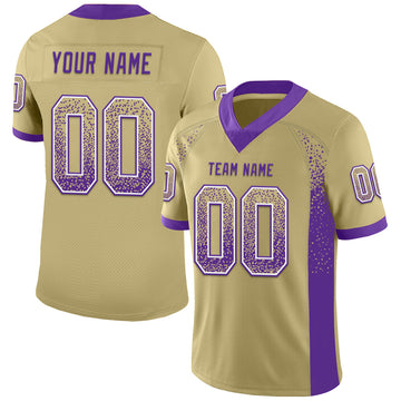 Custom Vegas Gold Purple-White Drift Fashion Football Jersey