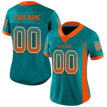 Загрузить изображение в средство просмотра галереи, Custom Teal Orange-White Drift Fashion Football Jersey