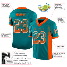 Загрузить изображение в средство просмотра галереи, Custom Teal Orange-White Drift Fashion Football Jersey