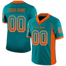 Загрузить изображение в средство просмотра галереи, Custom Teal Orange-White Drift Fashion Football Jersey