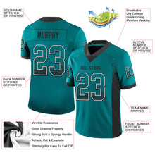 Charger l'image dans la galerie, Custom Teal Black-White Drift Fashion Football Jersey