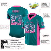 Загрузить изображение в средство просмотра галереи, Custom Teal Pink-White Drift Fashion Football Jersey