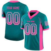 Загрузить изображение в средство просмотра галереи, Custom Teal Pink-White Drift Fashion Football Jersey