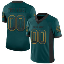 Charger l'image dans la galerie, Custom Midnight Green Black-Old Gold Drift Fashion Football Jersey