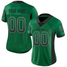 Charger l'image dans la galerie, Custom Kelly Green Black-Gray Drift Fashion Football Jersey