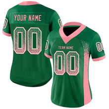 Загрузить изображение в средство просмотра галереи, Custom Kelly Green Medium Pink-White Drift Fashion Football Jersey