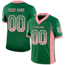 Загрузить изображение в средство просмотра галереи, Custom Kelly Green Medium Pink-White Drift Fashion Football Jersey