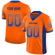 Load image into Gallery viewer, Custom Orange Royal-White Drift Fashion Football Jersey