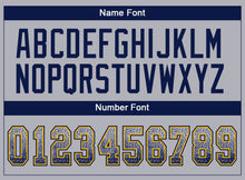 Load image into Gallery viewer, Custom Gray Navy-Gold Drift Fashion Football Jersey